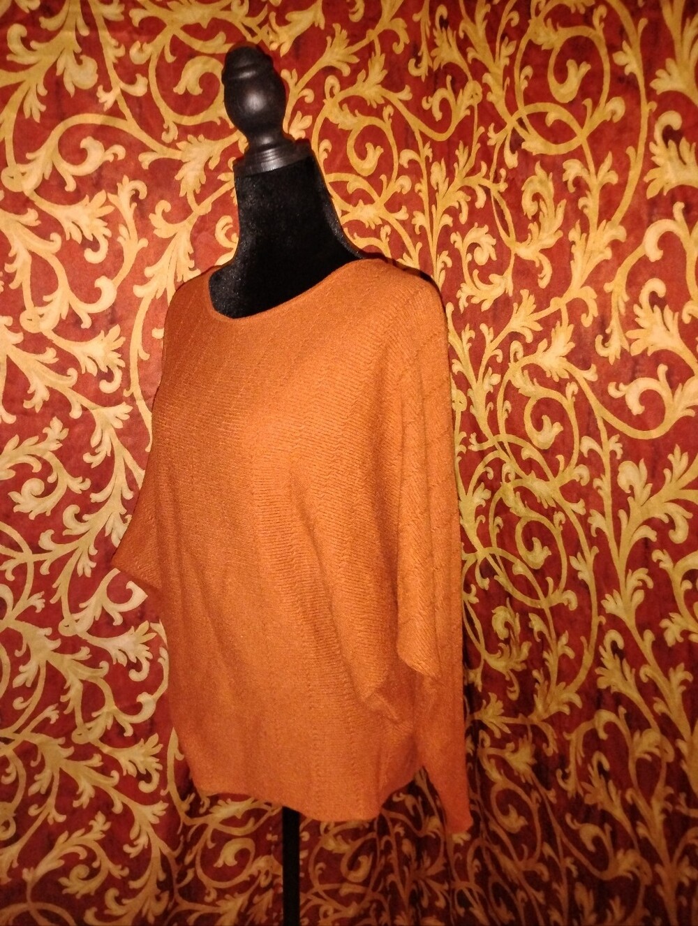 Cyrus Orange Crew Neck Sweater